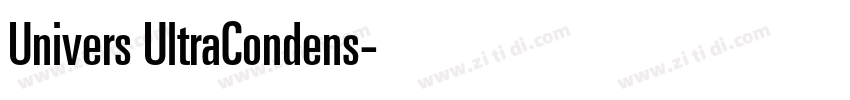 Univers UltraCondens字体转换